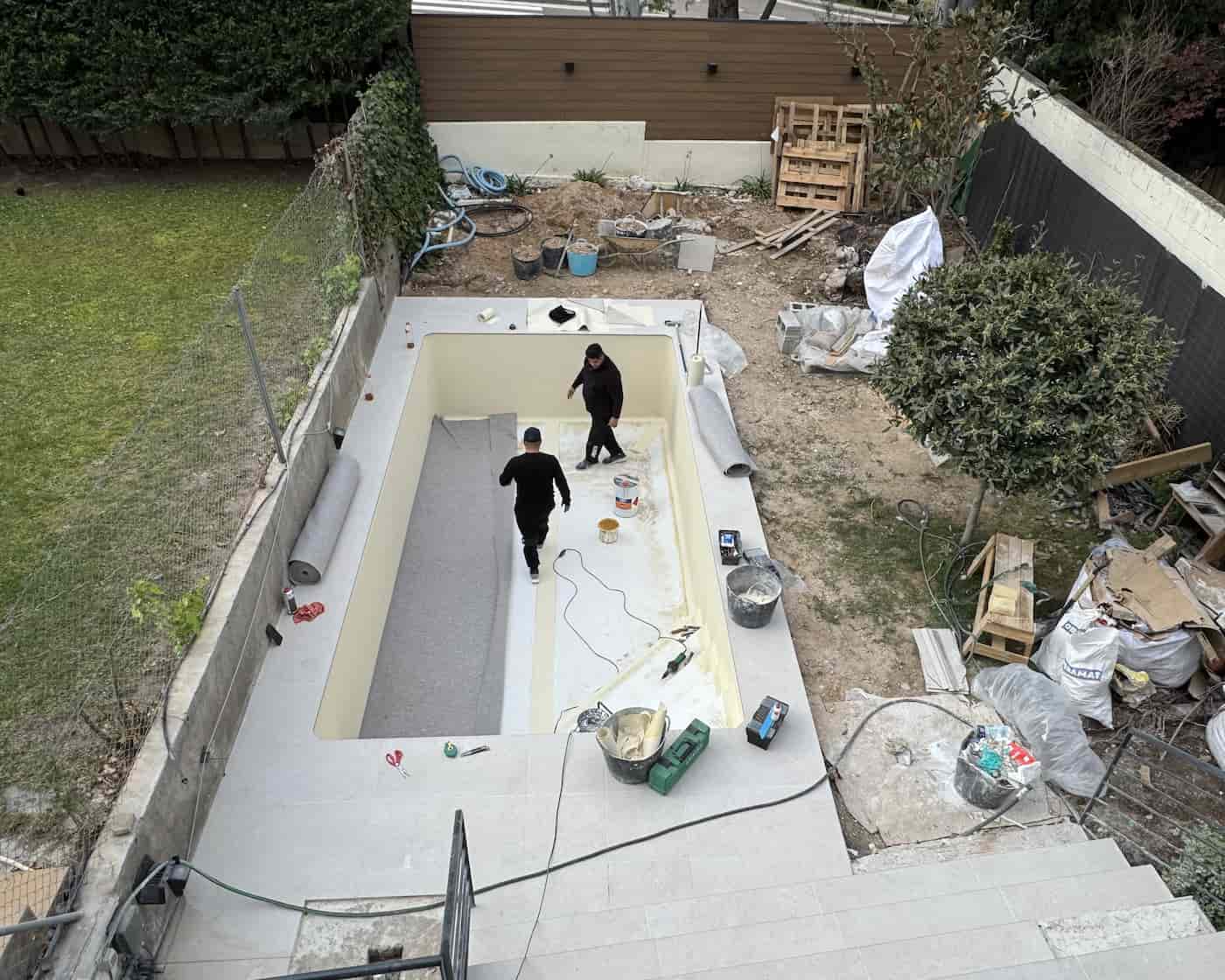 instalación de lamina armada piscina