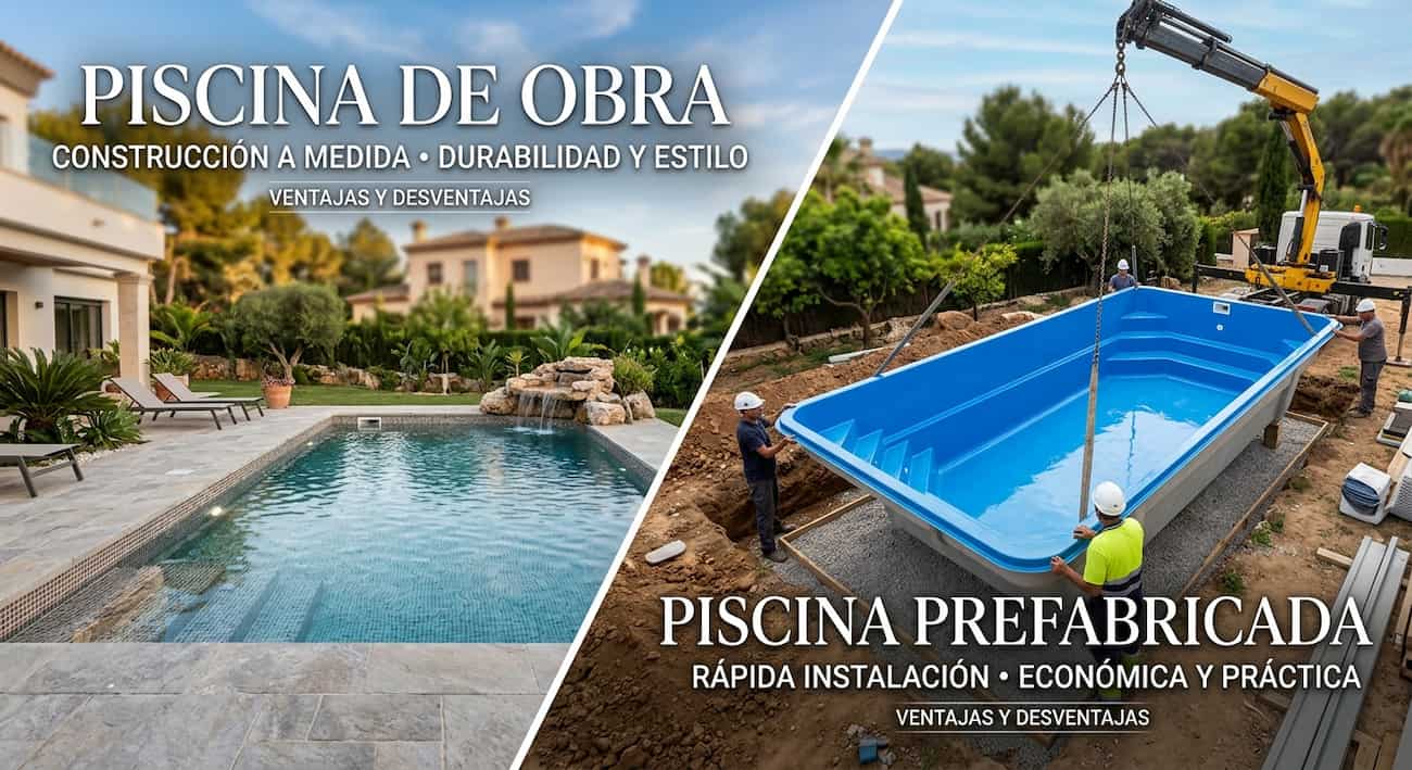 Piscina de obra vs. piscina prefabricada