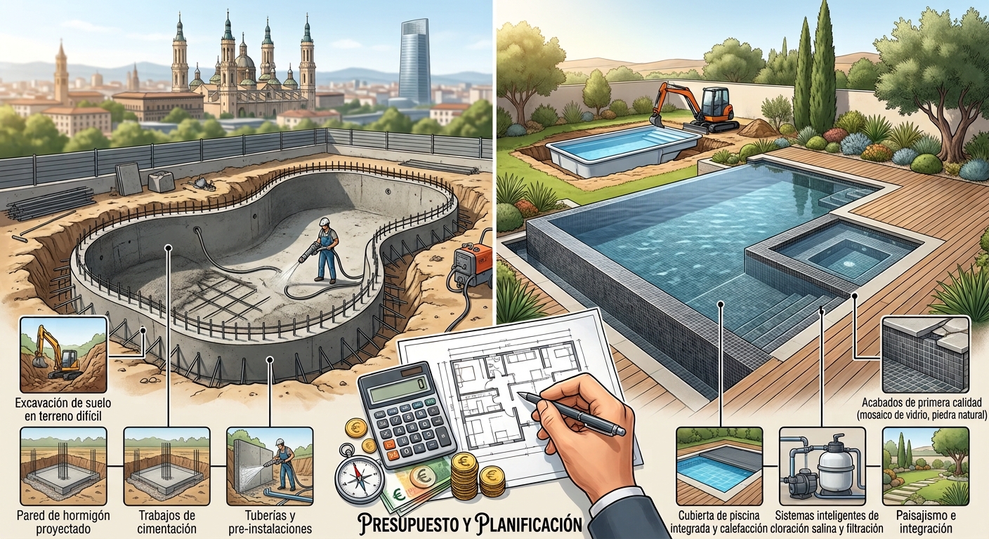 construir una piscina en Zaragoza